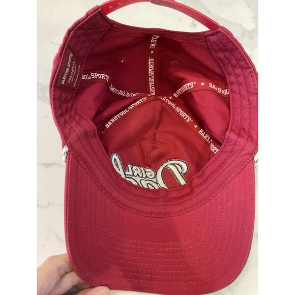 Barstool Sports Girl Dad Red Snapback Baseball Cap Hat Daughter Baby Girl EUC - Picture 3 of 4